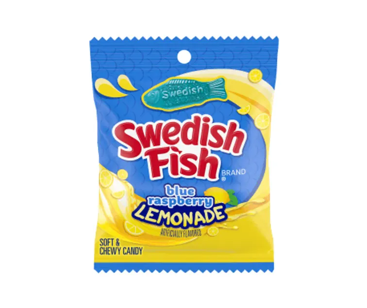 Mondelēz Swedish Fish Blue Raspberry Lemonade package