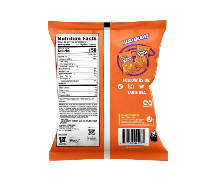 Barcel Takis Intense Nacho package