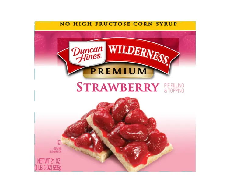Conagra Wilderness Premium Strawberry Pie Filling package